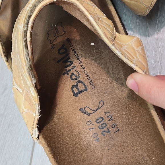 Betula By Birkenstock Women Thong Leather Sandals Flats shoes sz 40/9 Regular - Picture 14 of 14